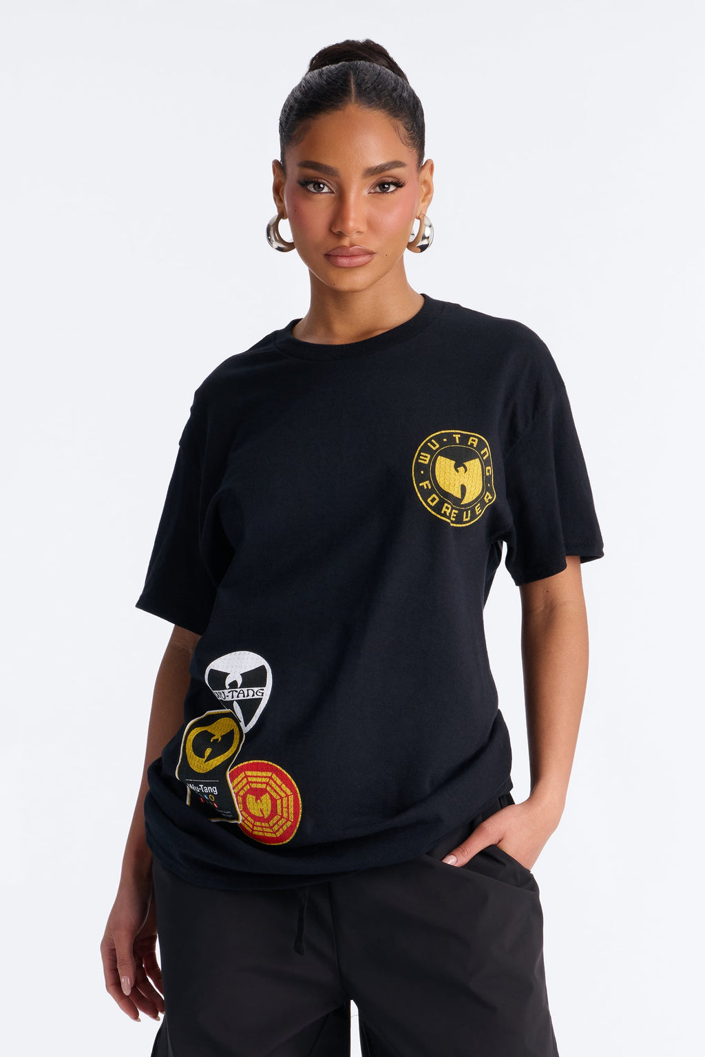 Wu-Tang Patches Front And Back Graphics Tee - Black