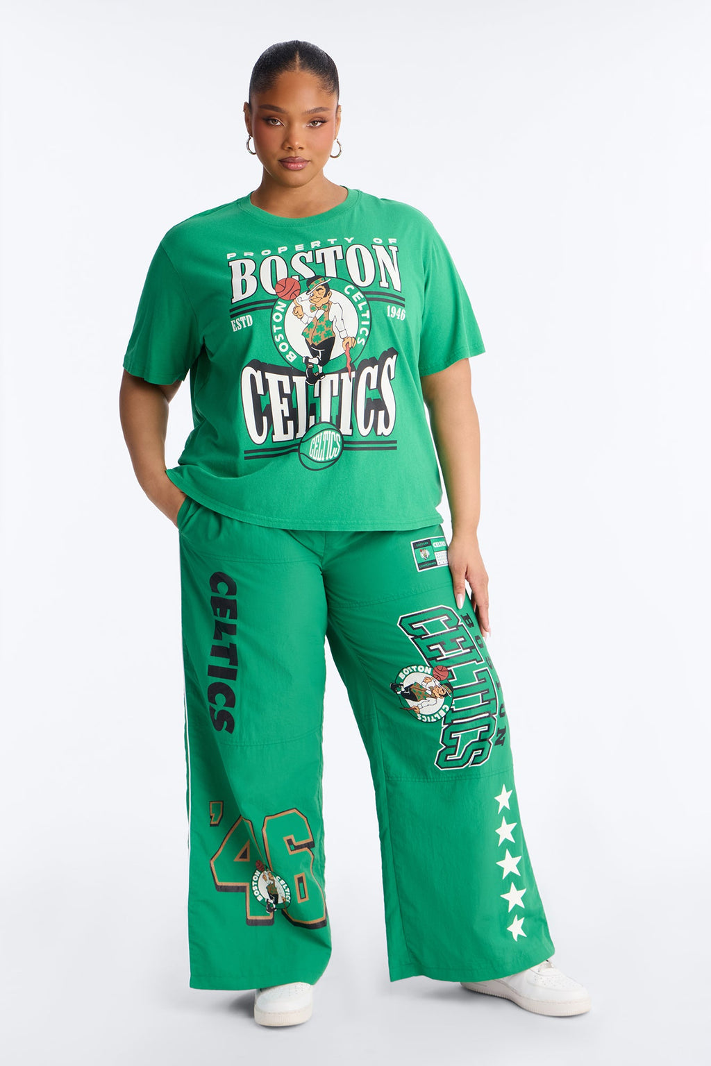 NBA Boston Celtics Washed Oversized Tee - Kelly Green