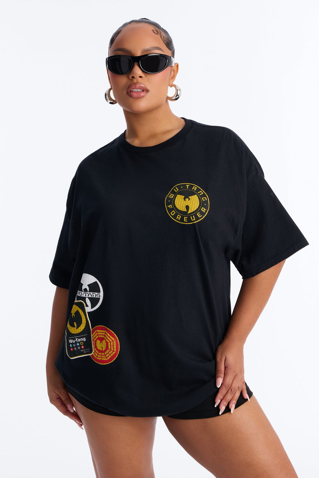 Wu-Tang Patches Front And Back Graphics Tee - Black
