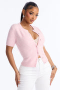 Sunday Brunch Sweater Top - Light Pink