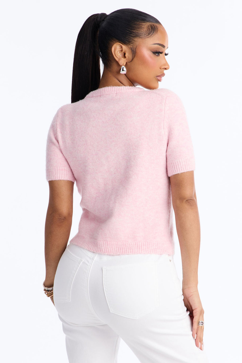 Sunday Brunch Sweater Top - Light Pink
