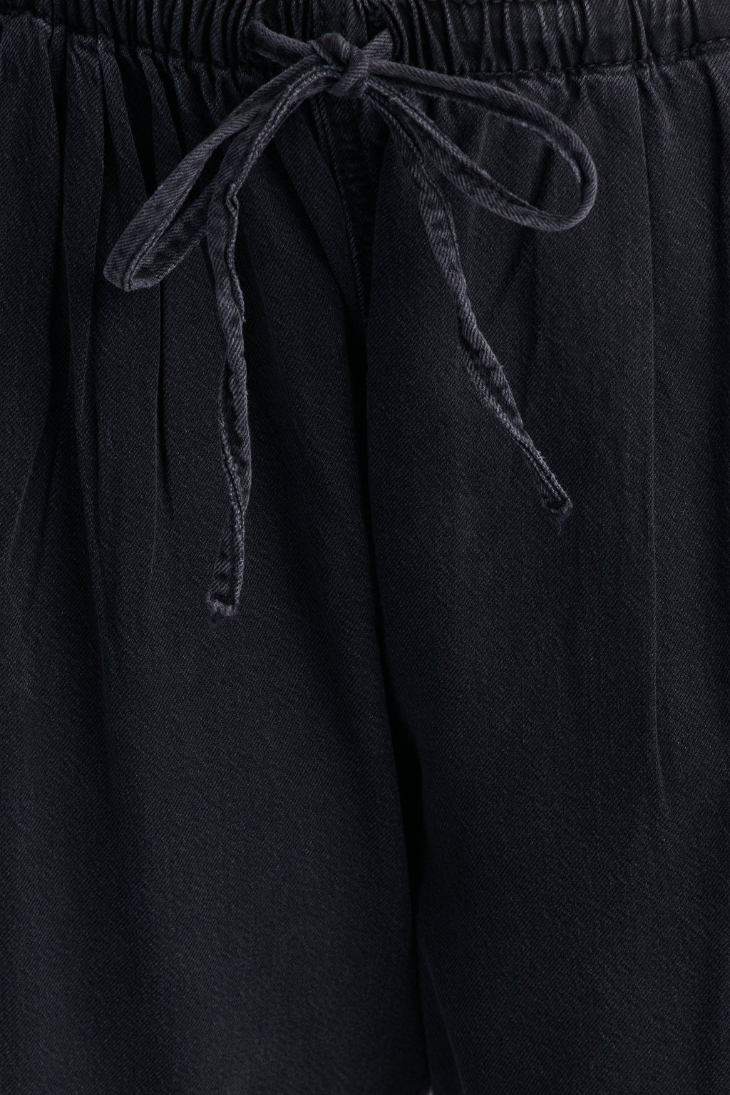 Baeside Tie Waist Wide Leg Jeans - Black