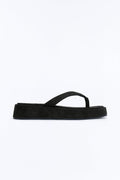 Riley Square Toe Flip Fops - Black