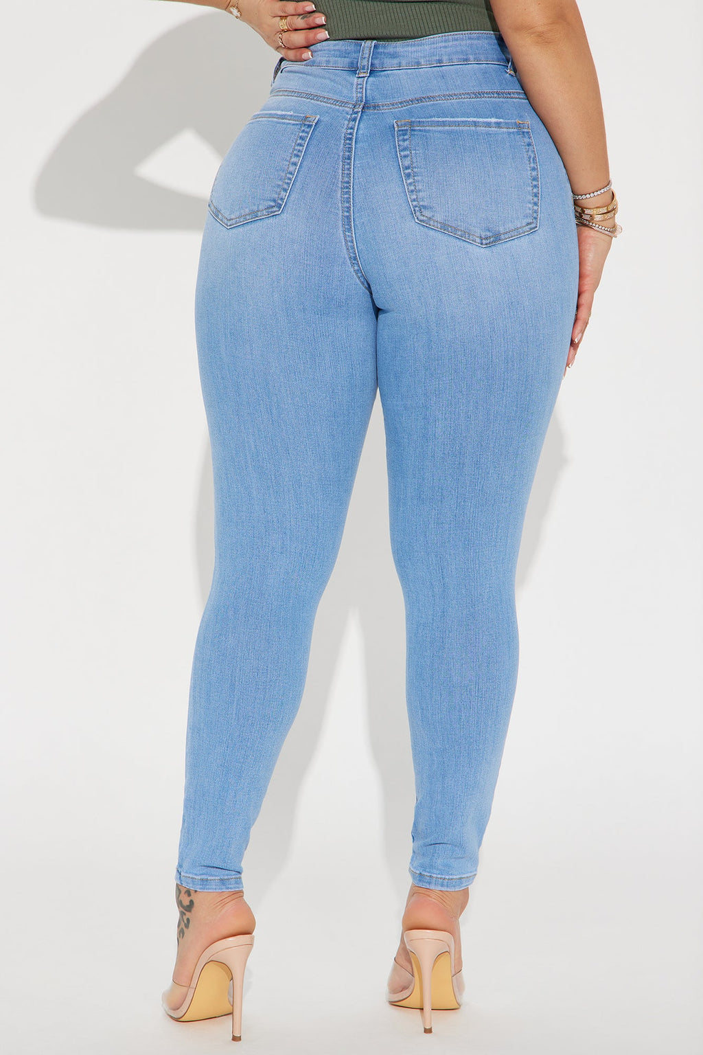 Top Of The Line Stretch Skinny Jeans - Light Wash