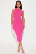Mila Midi Dress - Fuchsia