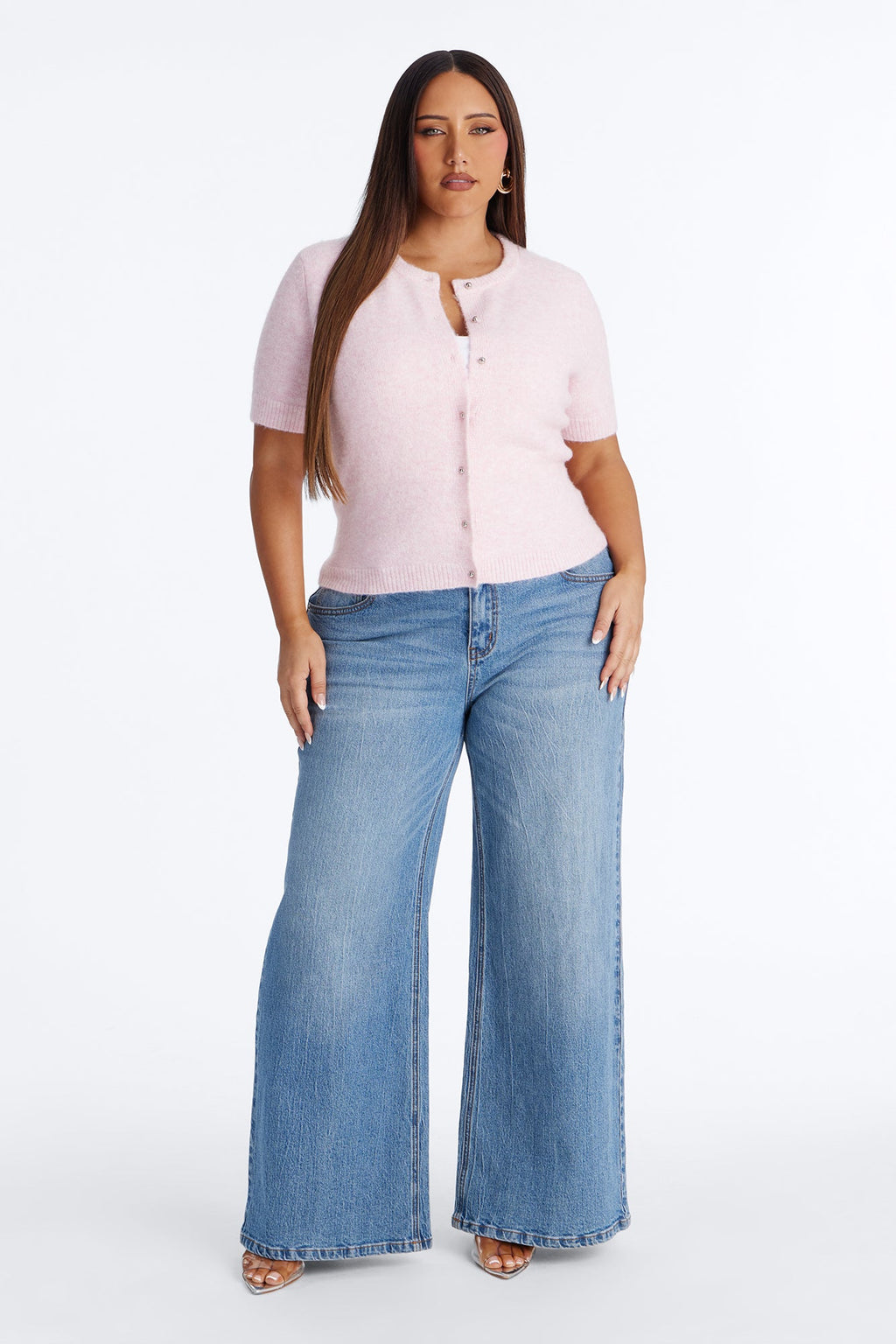 Sunday Brunch Sweater Top - Light Pink