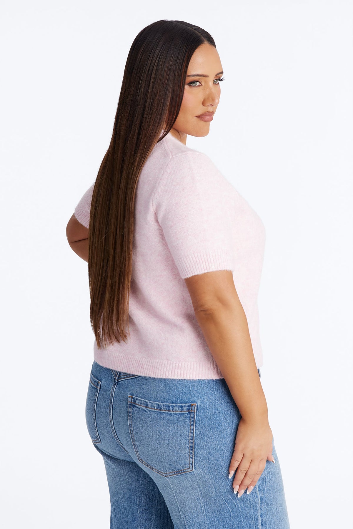 Sunday Brunch Sweater Top - Light Pink