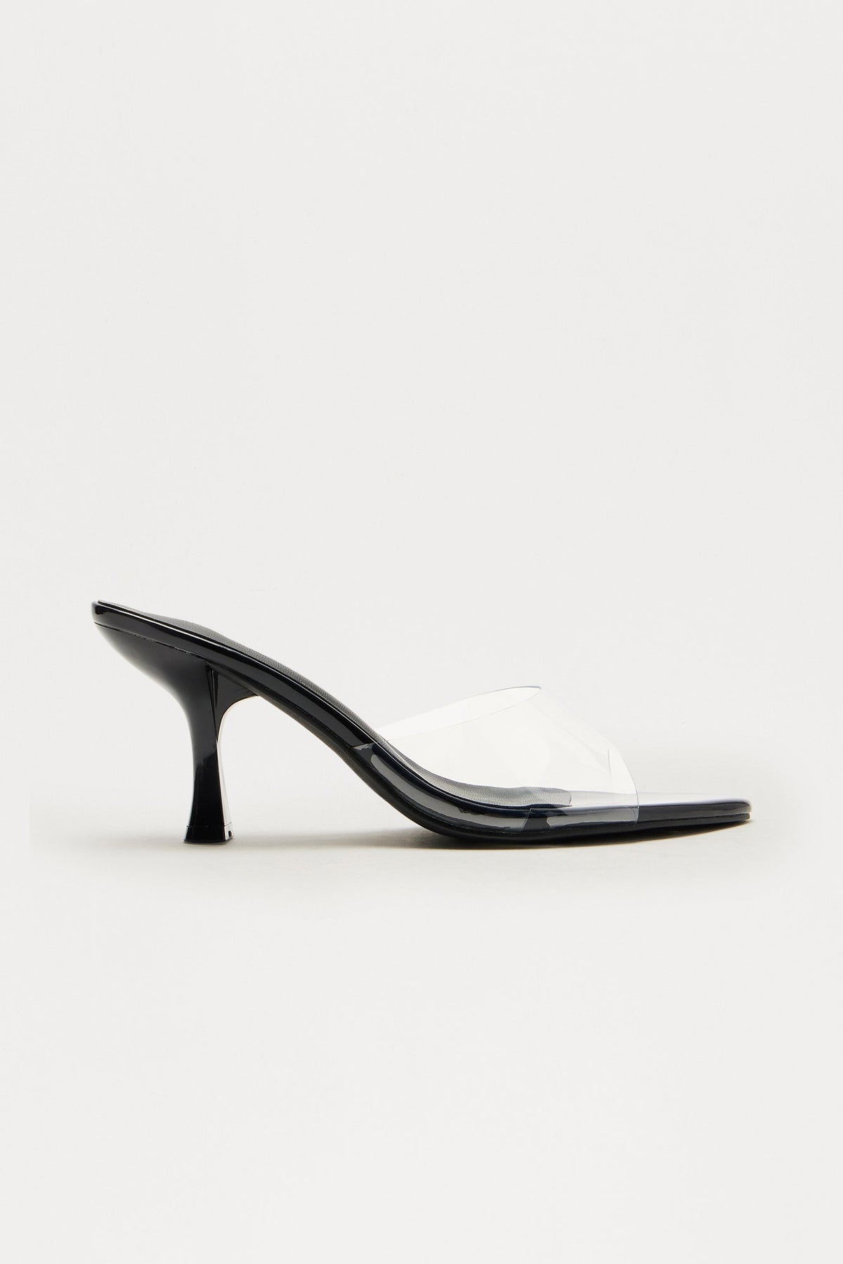 Midnight Clear PVC Mules - Black