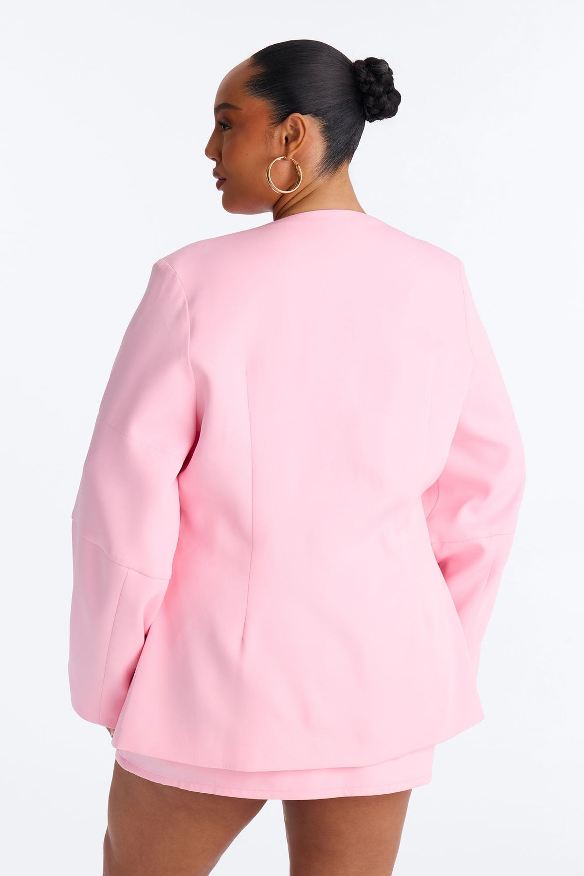 Sweet & Smart Barrel Sleeve Blazer - Pink