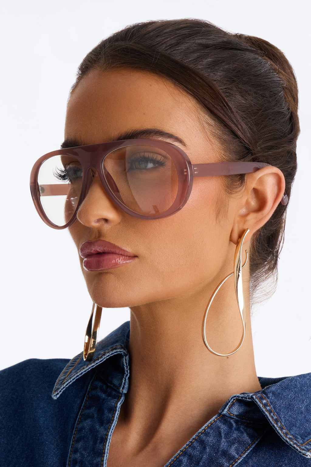 Rose View Glasses - Clear/Nude