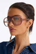 Rose View Glasses - Clear/Nude
