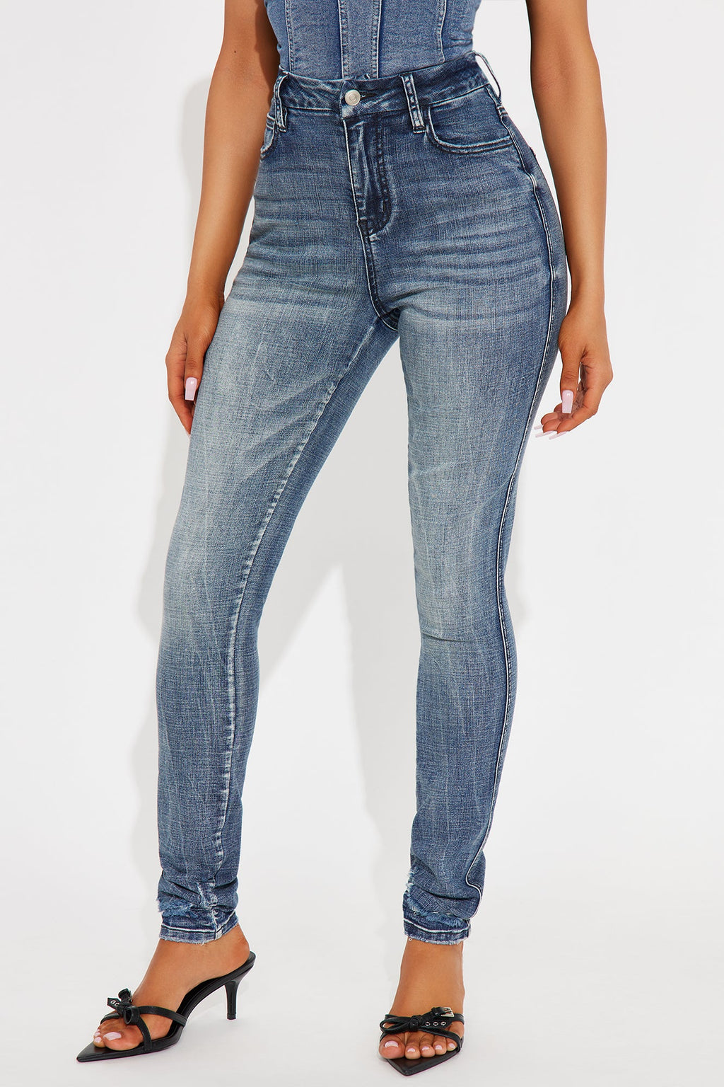 Tall Long Story Short Sculpting Stretch Skinny Jeans - Medium Wash