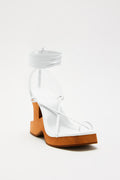 Best Vibes Platform Wrap Up Heels - White