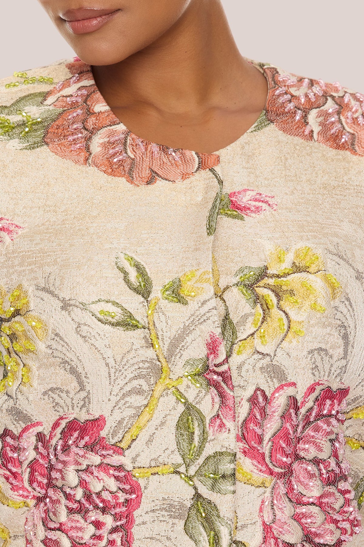Riannon Jacquard Jacket - Taupe