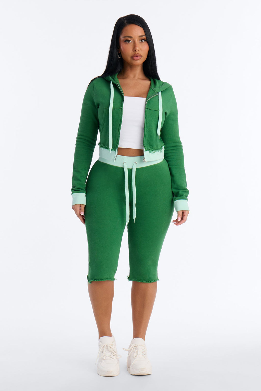 Keeping Up With Me Capri Set - Green