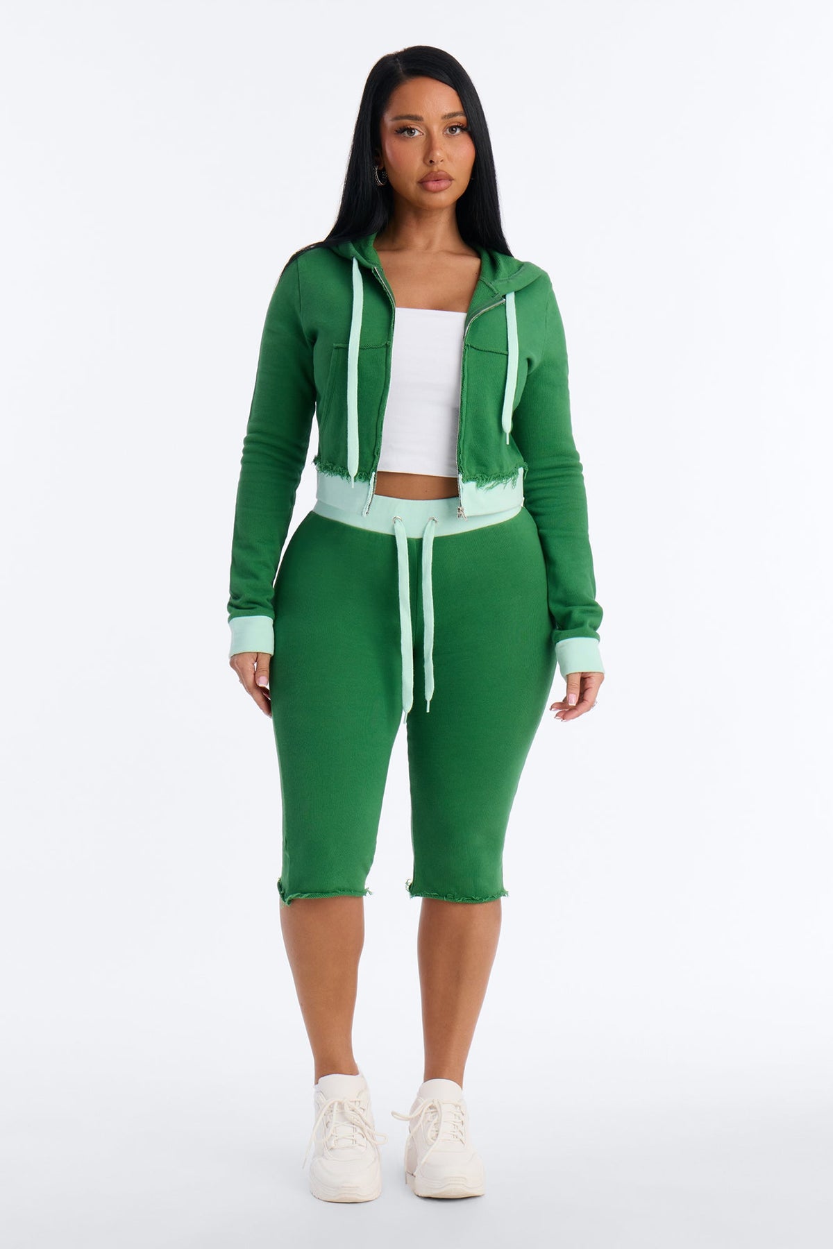 Keeping Up With Me Capri Set - Green