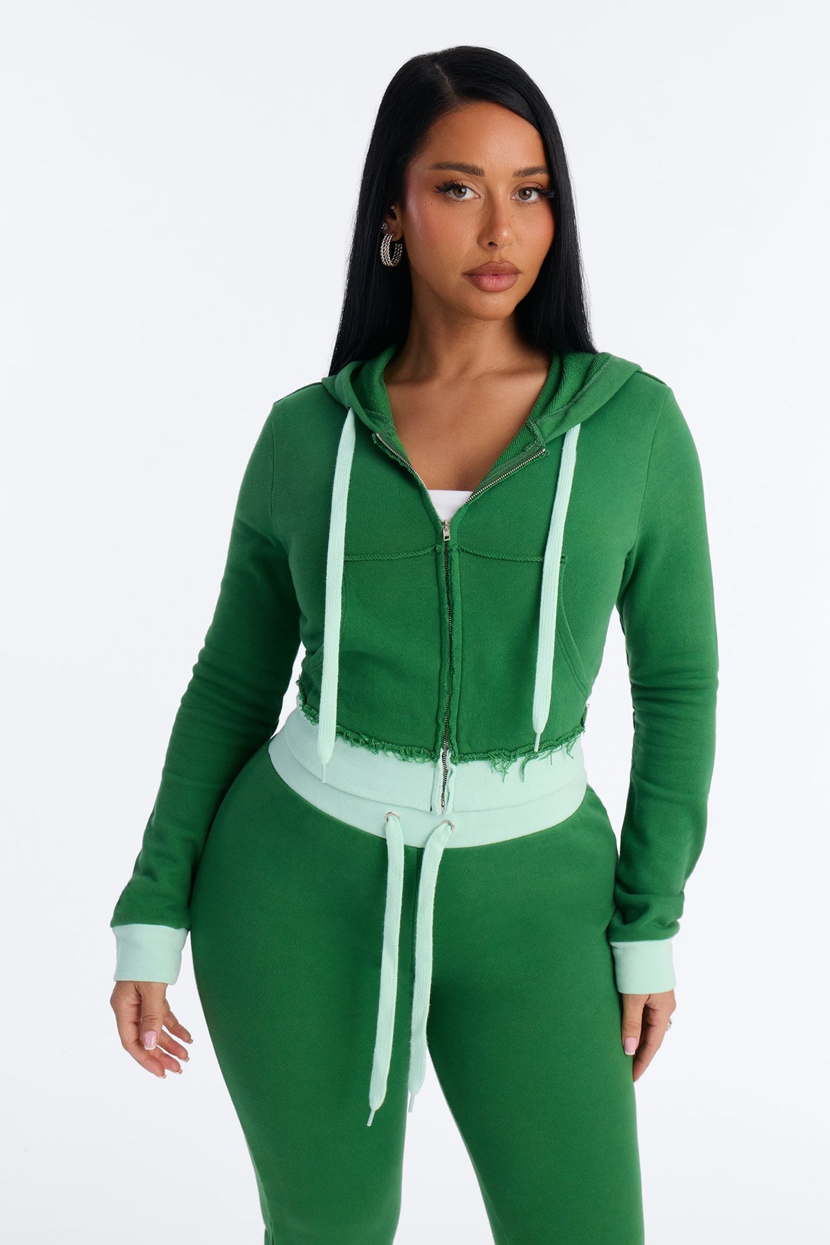 Keeping Up With Me Capri Set - Green