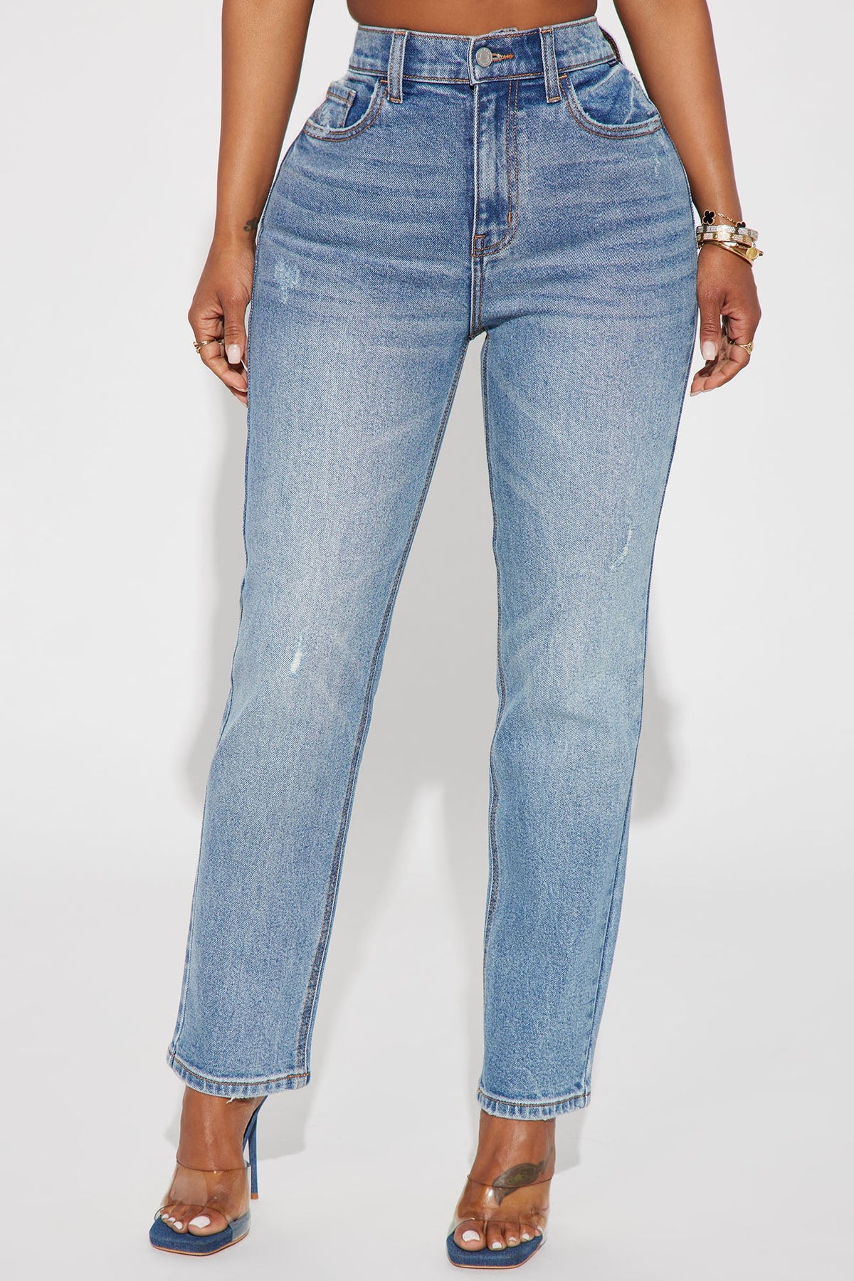 Mama Said 90s High Rise Mom Jeans - Medium Wash