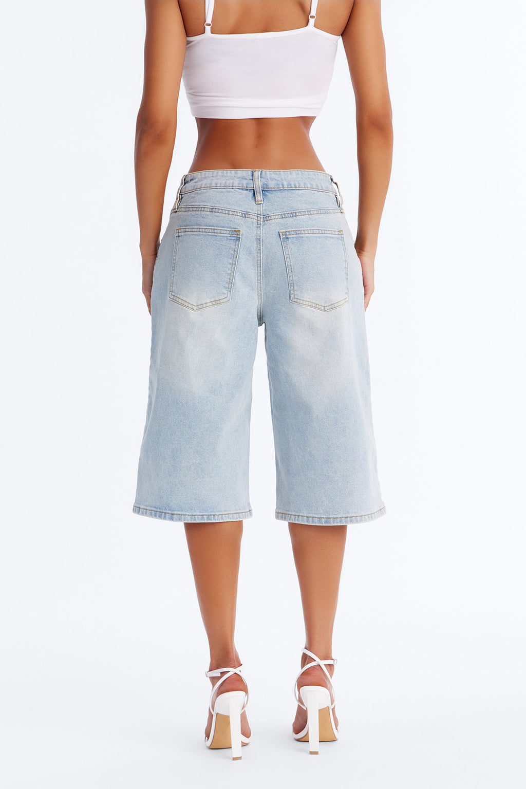 Better Like This Culotte Jeans - Light Wash