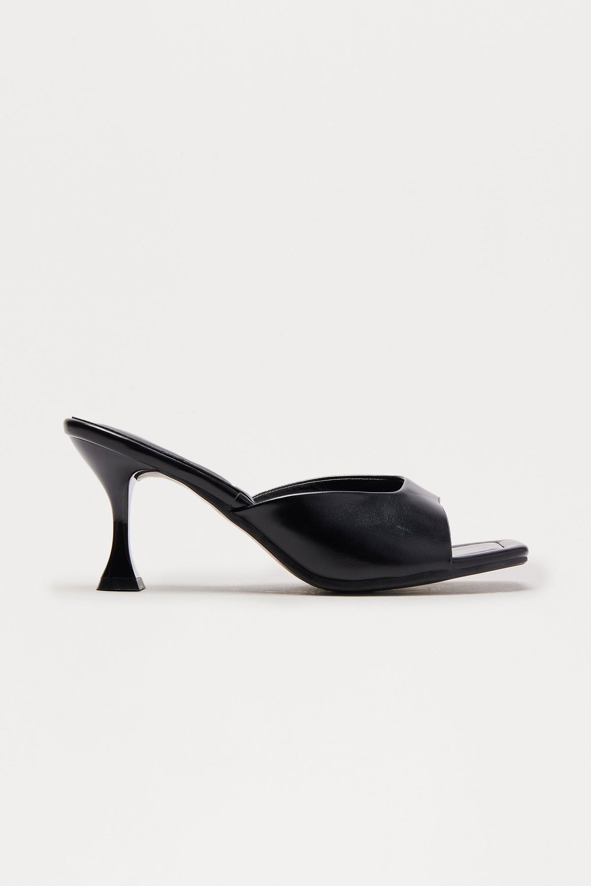 Kaden Faux Leather Mules - Black