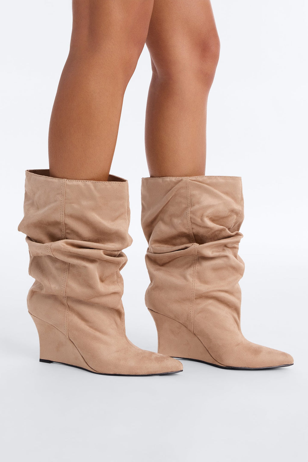 Brynn Slouch Booties - Taupe