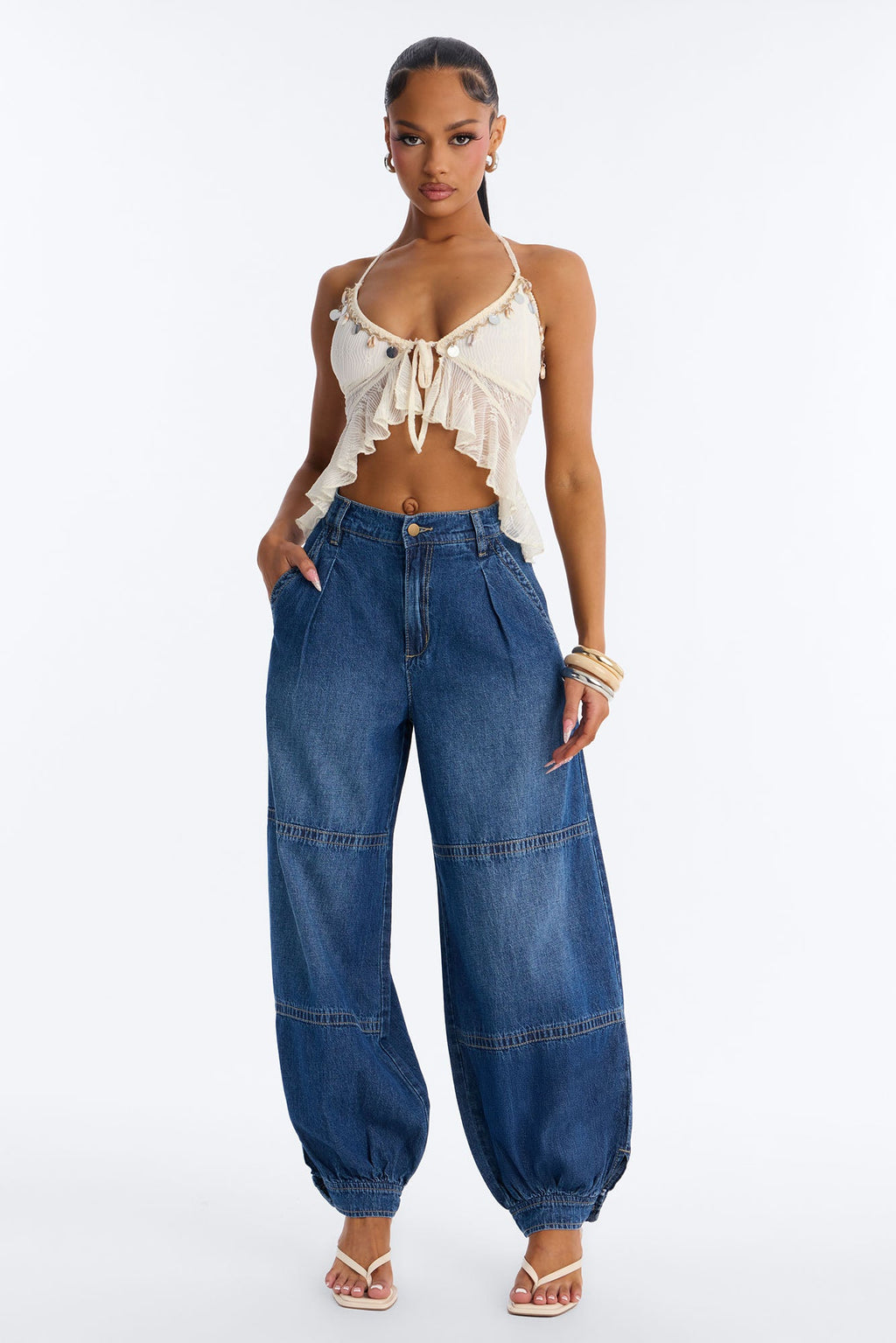 St. Augustine Linen Blend Jogger Jeans - Dark Wash