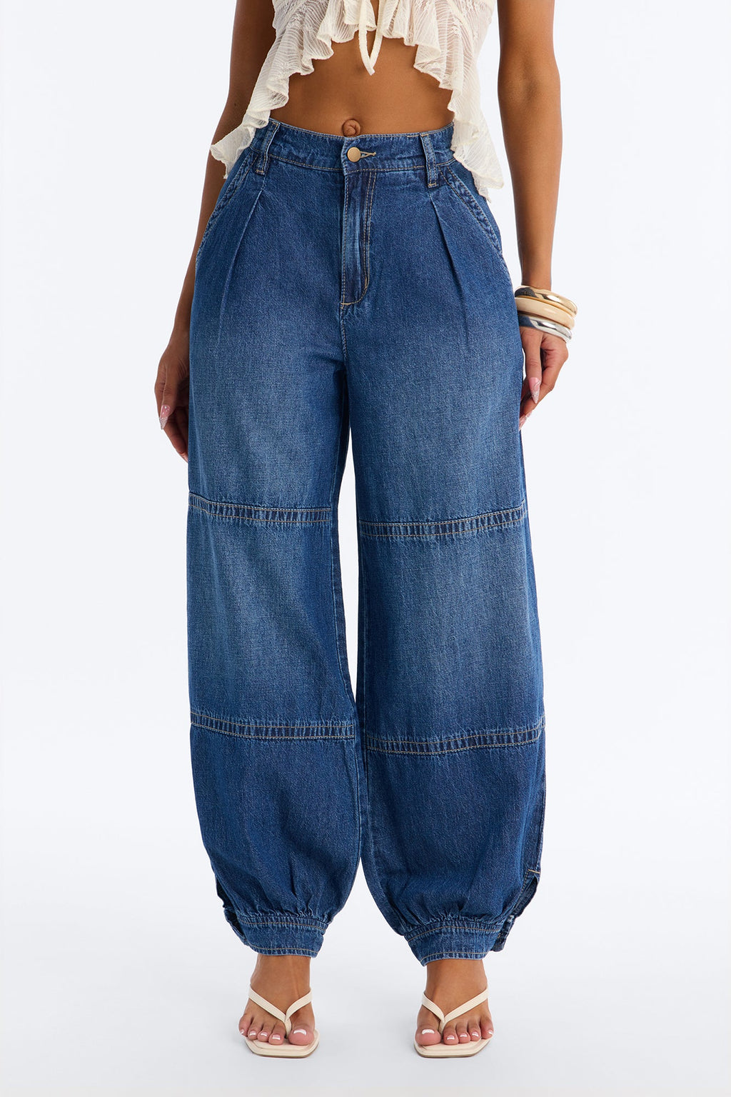 St. Augustine Linen Blend Jogger Jeans - Dark Wash