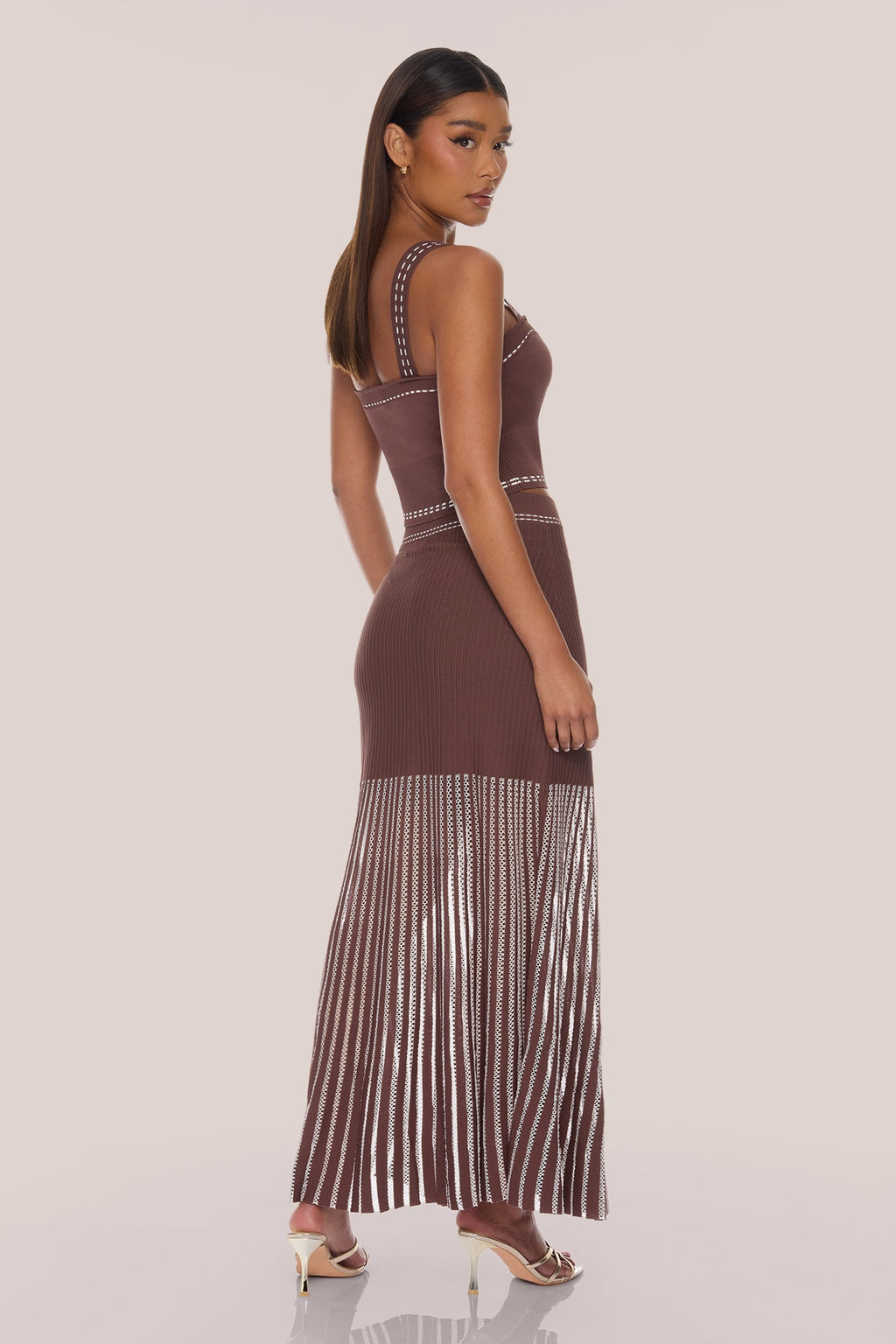 Weekend Dreaming Skirt Set - Brown