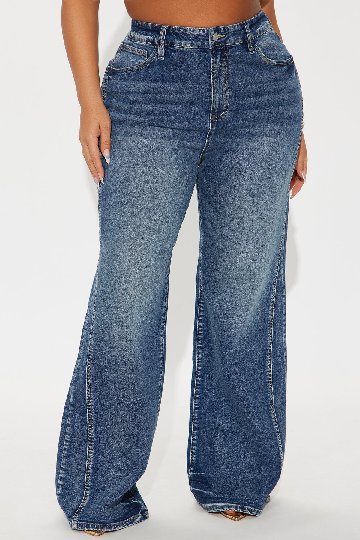 Upper West High Rise Stretch Flare Jeans - Dark Wash