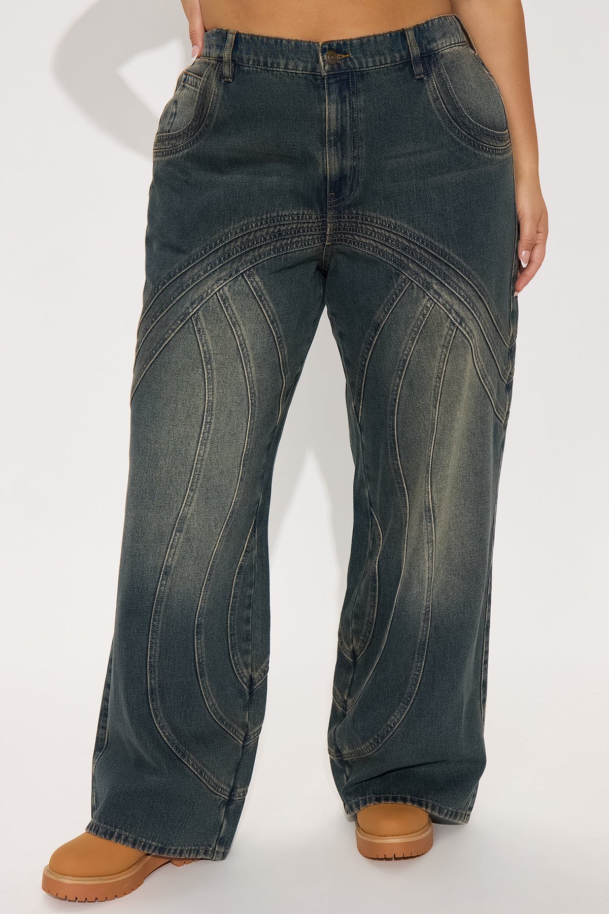 Copenhagen Non Stretch Tinted Wide Leg Jean - Dark Wash