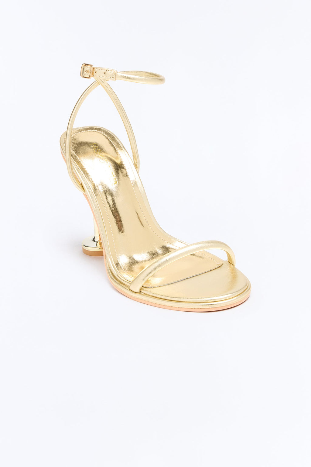 Jozette Ankle Strap Heels - Gold
