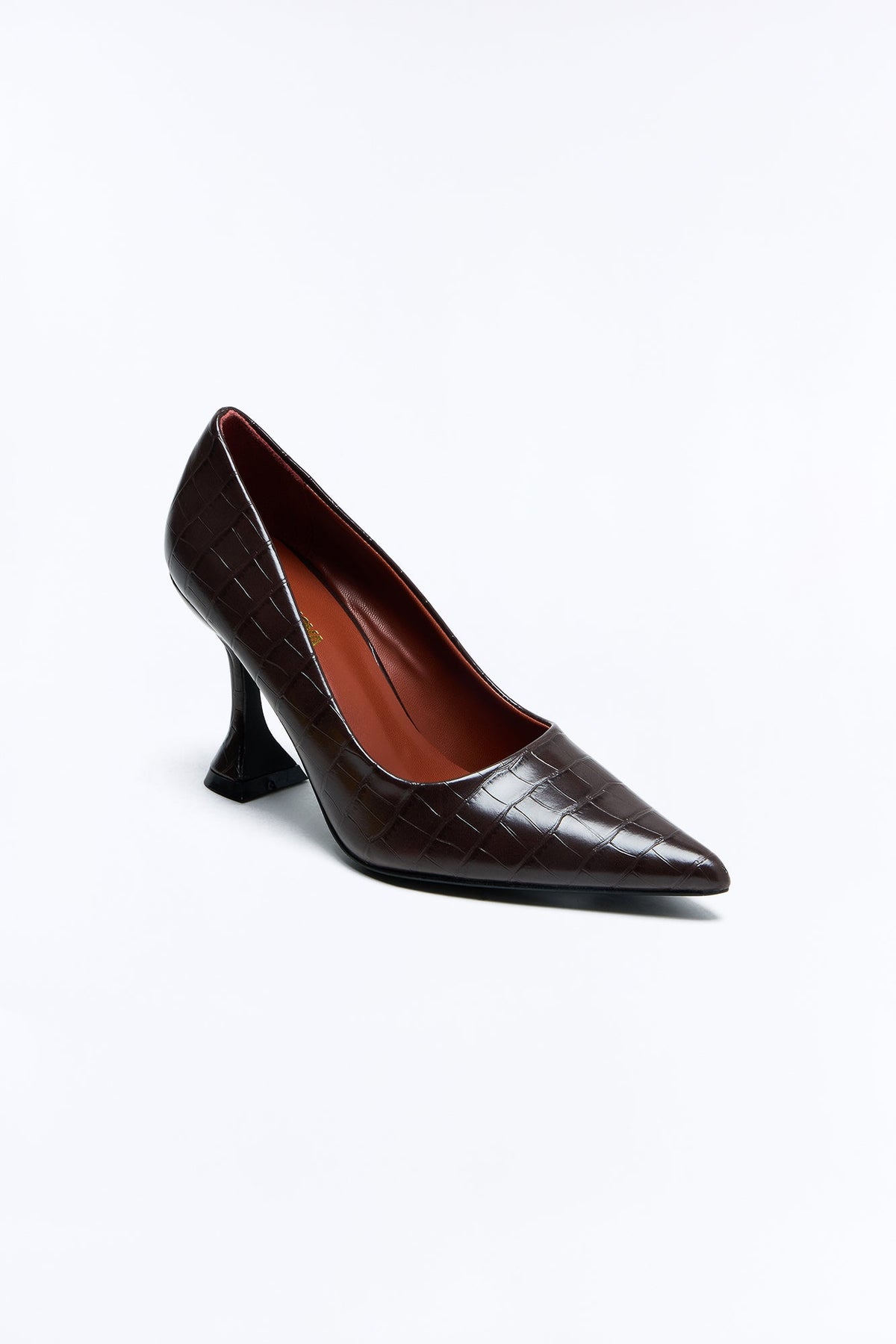 Marlowe Croc Pumps - Brown