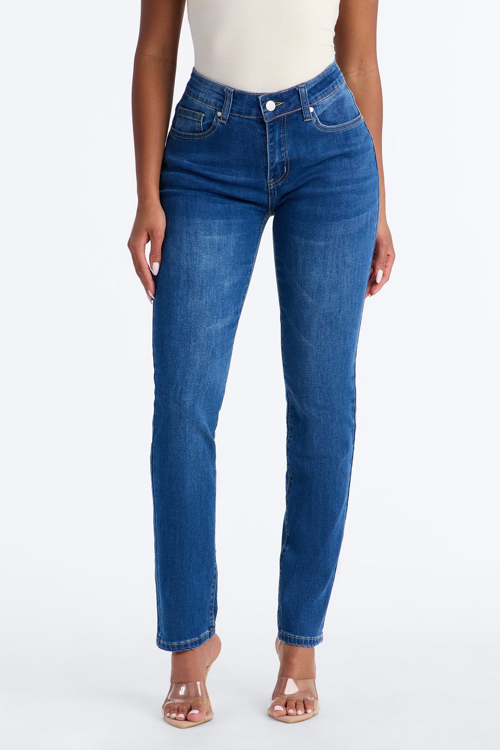 Never Settle High Rise Everyday Stretch Skinny Jeans - Medium Wash