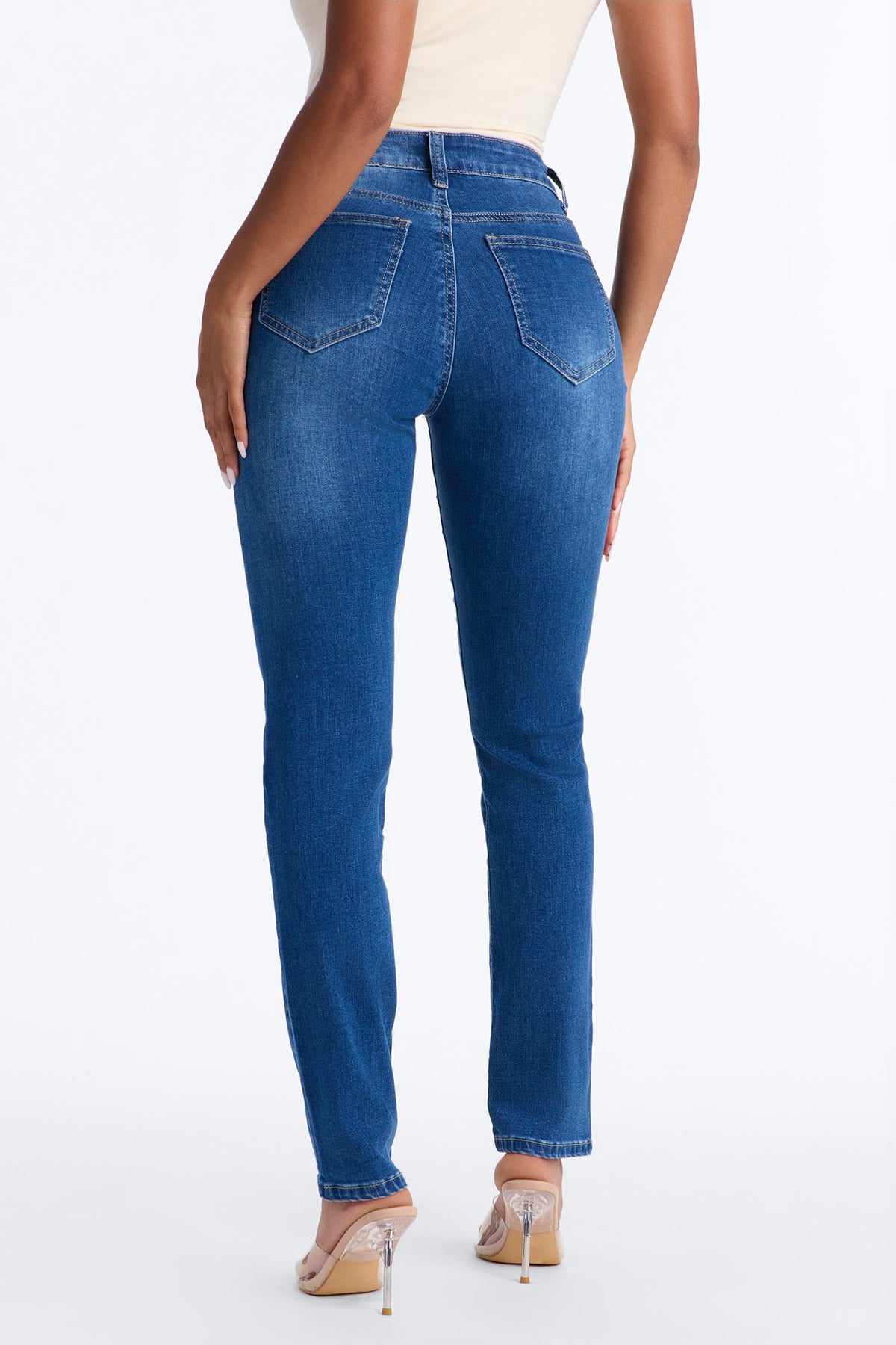 Never Settle High Rise Everyday Stretch Skinny Jeans - Medium Wash