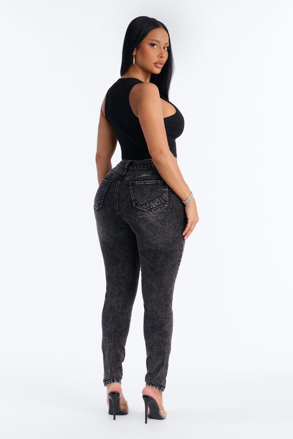 Tall San Diego Sculpting High Rise Stretch Skinny Jeans - Black