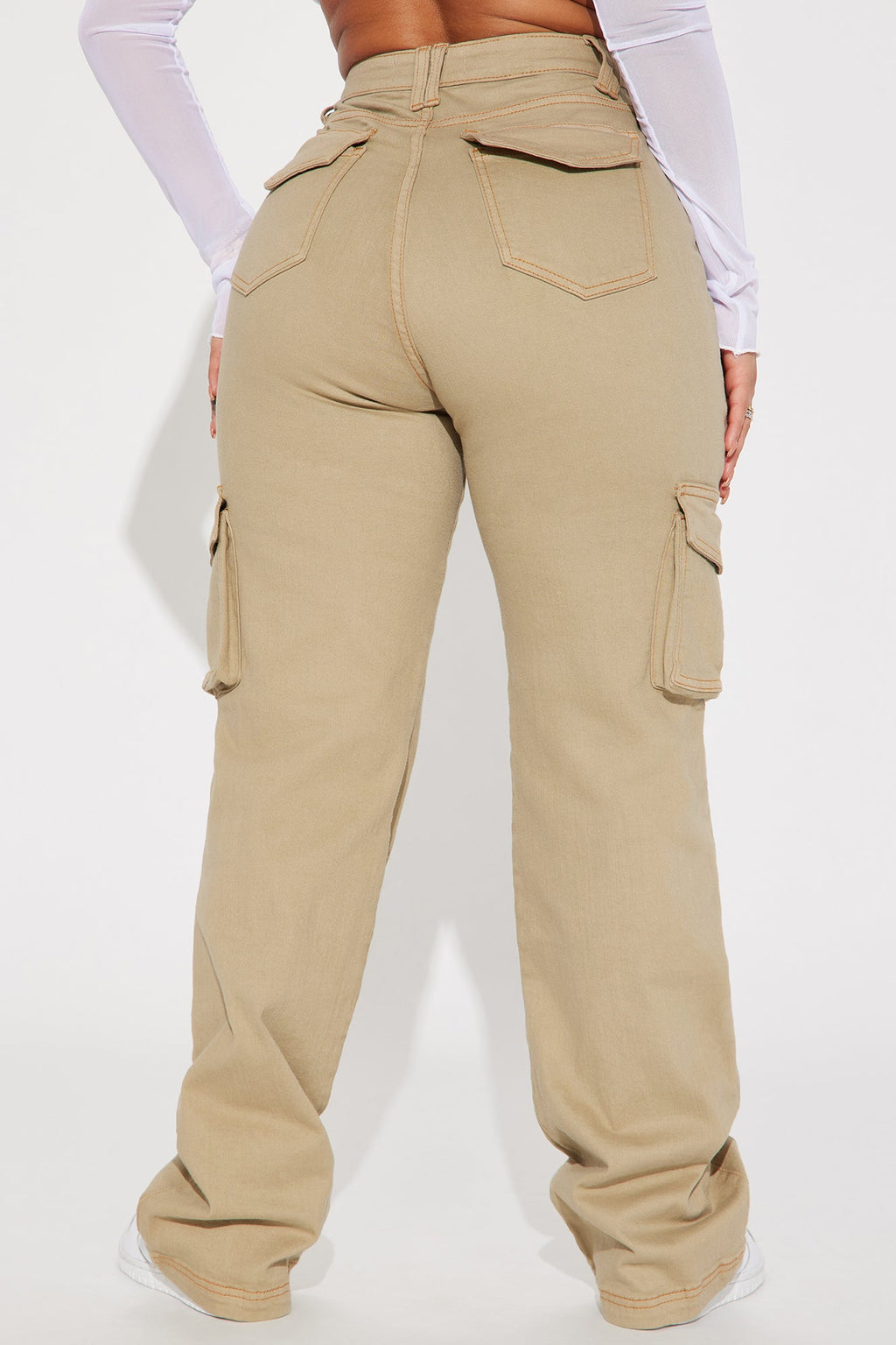 Won't Be Knocked Down Cargo Boyfriend Jeans - Khaki