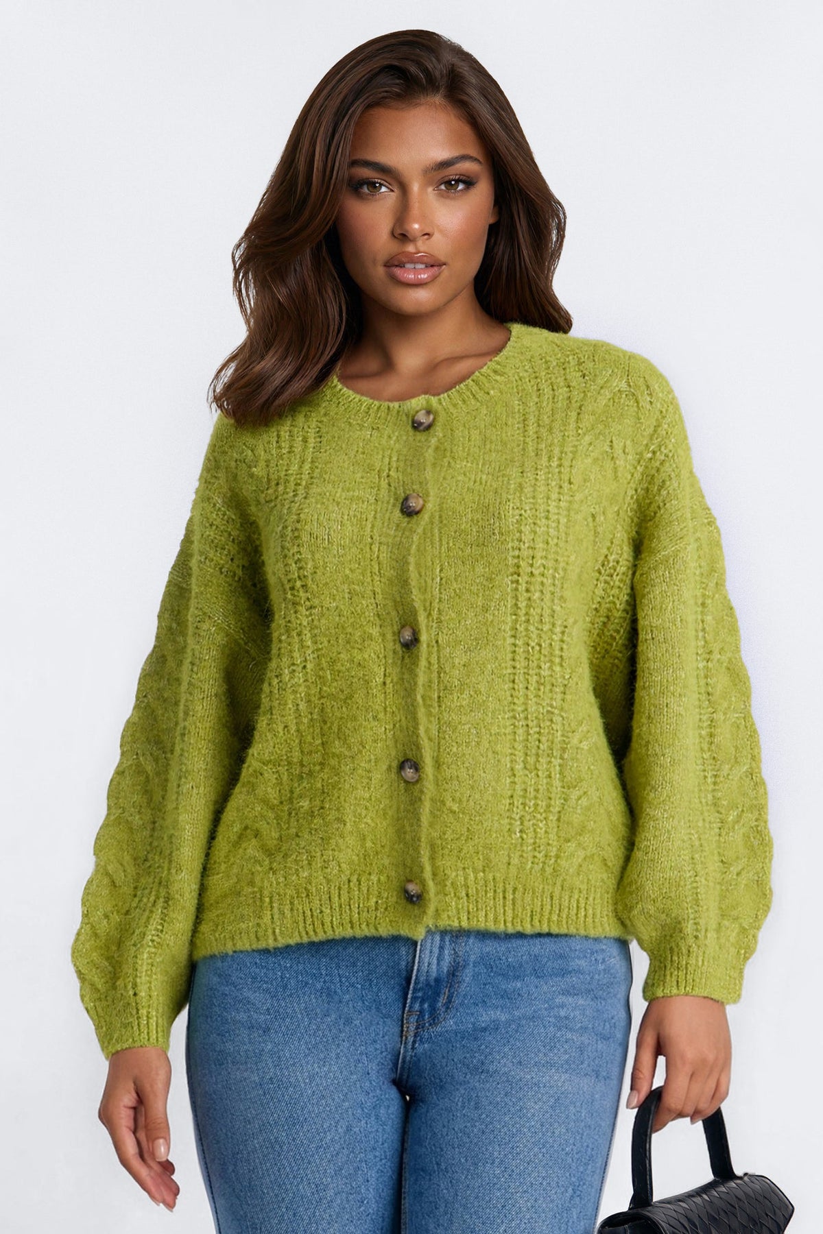 Living For Fall Cardigan - Chartreuse