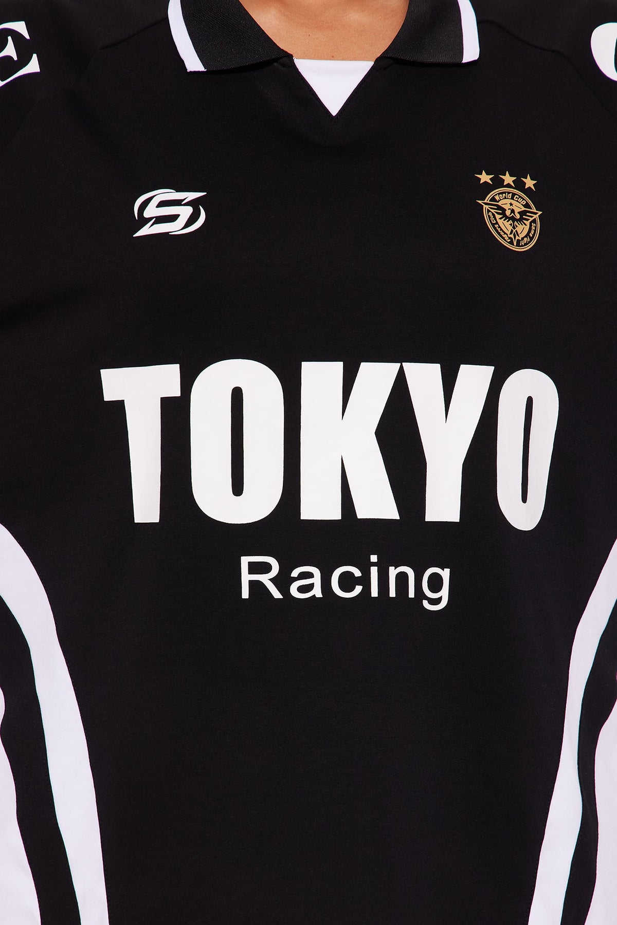 Tokyo Crowd Pleaser Long Sleeve Polo Tee - Black