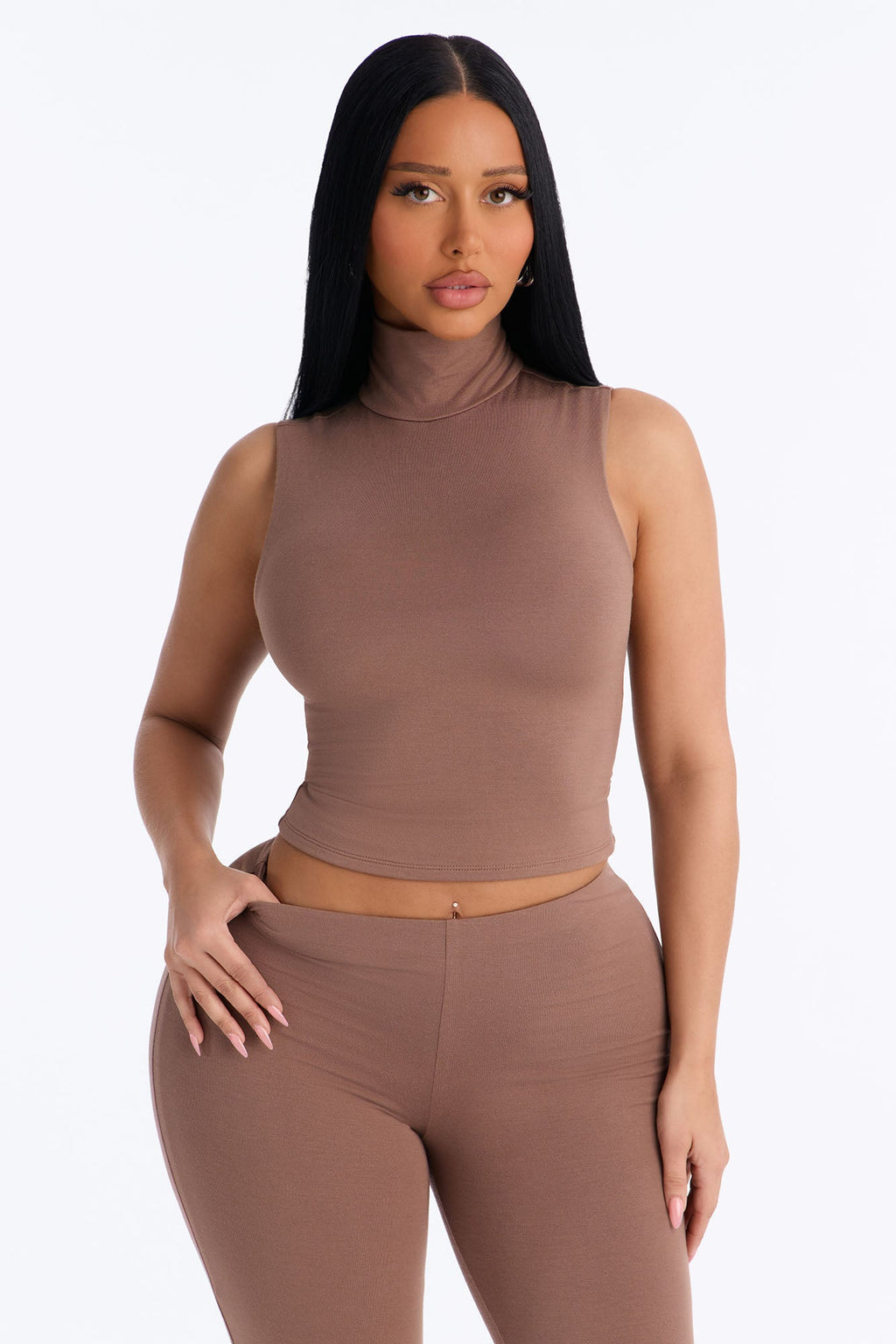 Candice Premium Modal Pant Set - Sand