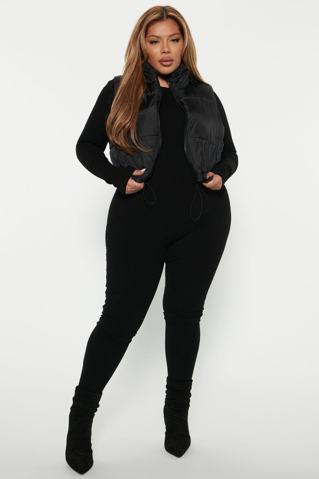 Can't Handle It Puffer Vest - Black