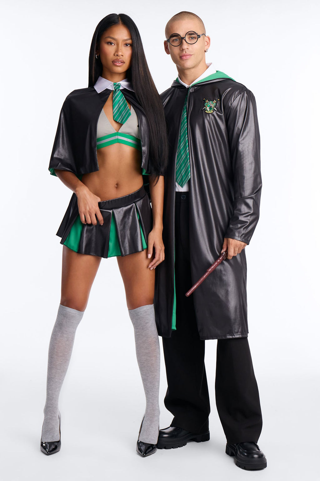 Spellbound Stud 4 Piece Costume Set - Black/Green