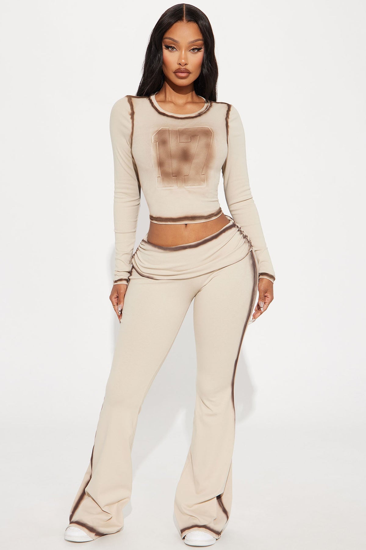 17 Again Washed Pant Set - Taupe/combo