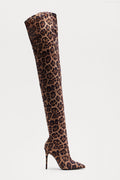 Munich Thigh High Boots - Leopard