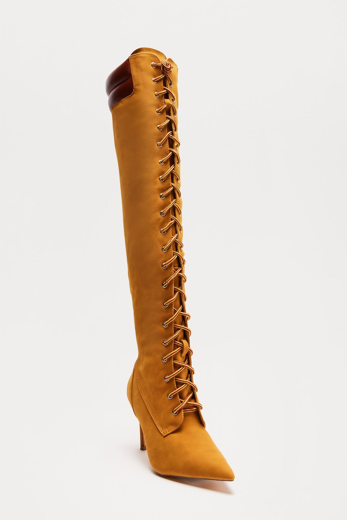 Brenna Lace Up Boots - Camel