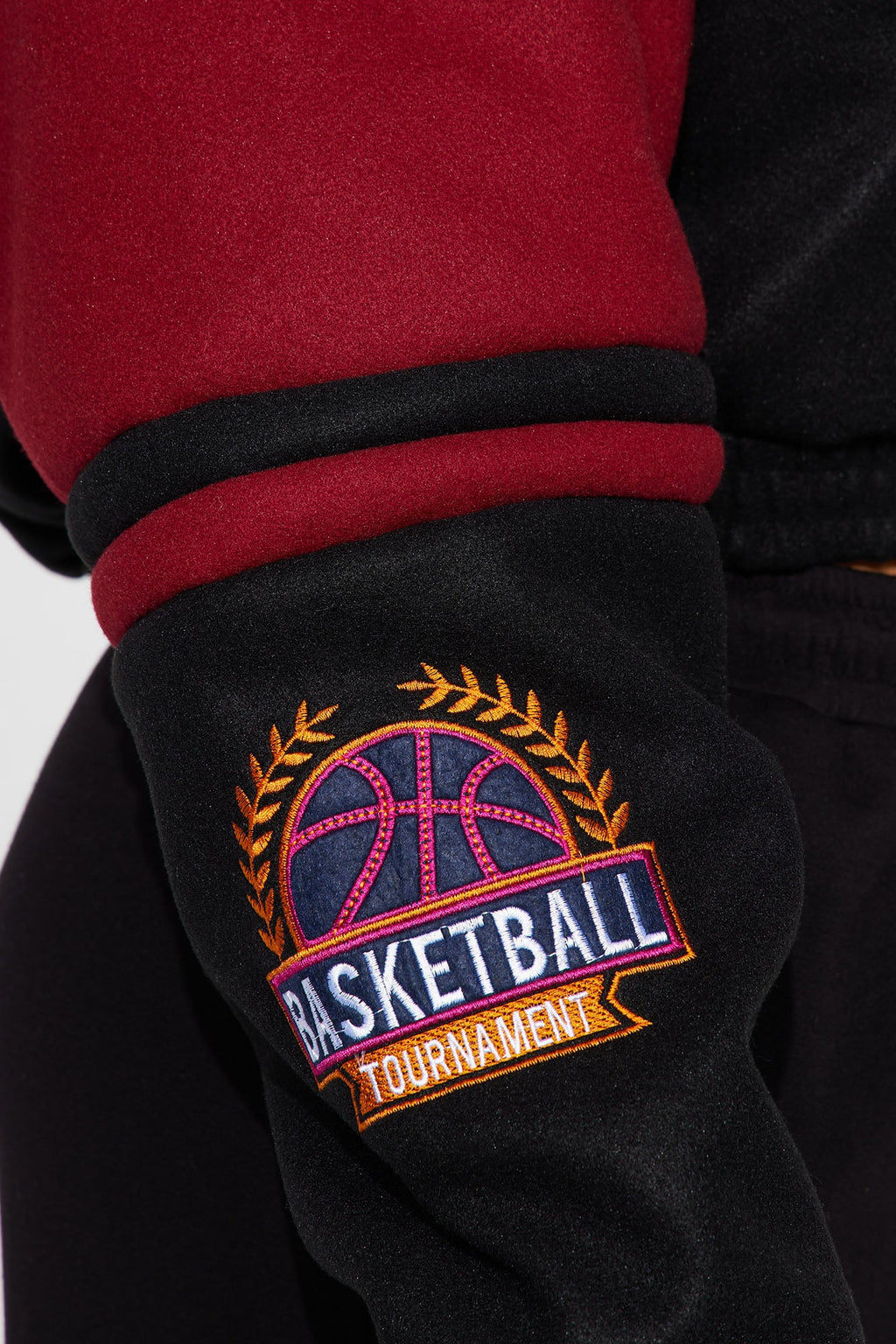 Brooklyn Hottie Bomber Jacket - Burgundy