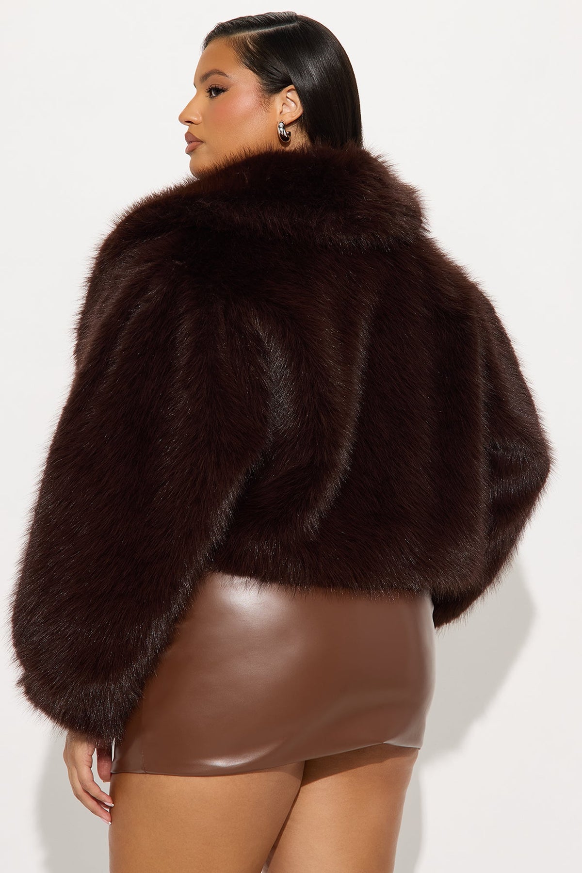 That's Luxe Faux Fur Coat - Chocolate
