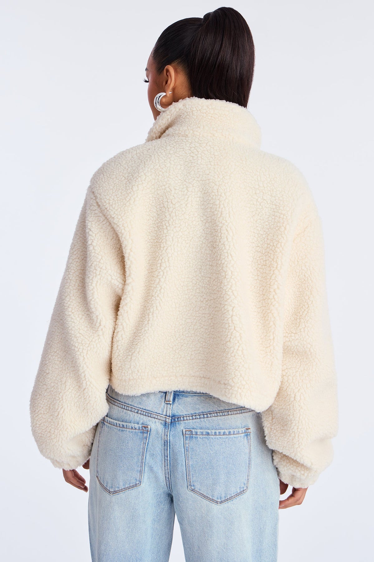Cozy Cove Faux Sherpa Coat - Cream/combo