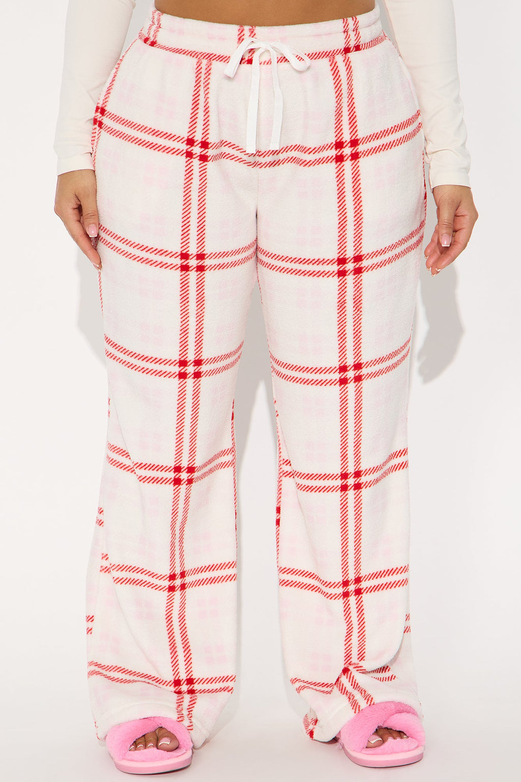 Cozy Cuddles Plush PJ Pants - White/combo
