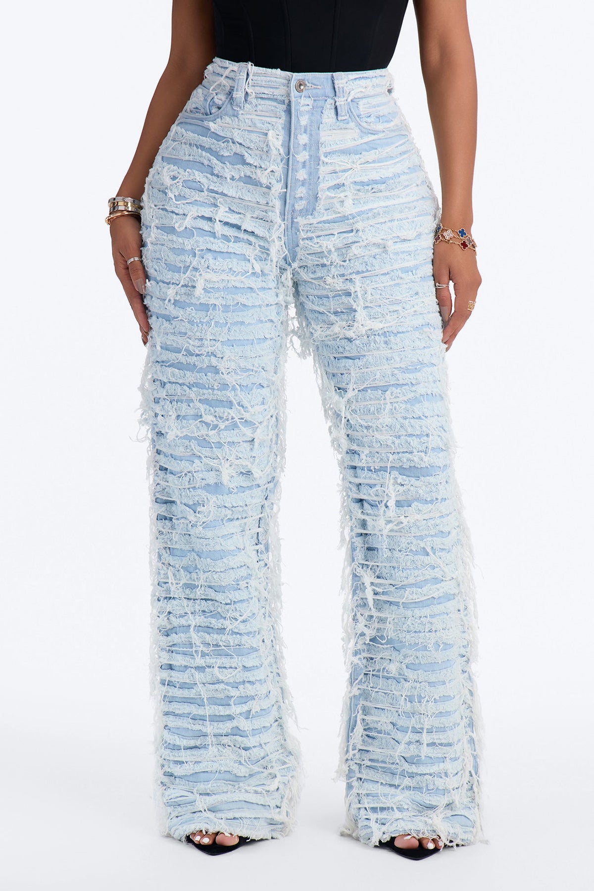 Courtside Deux Stretch Straight Leg Jeans - Light Blue Wash