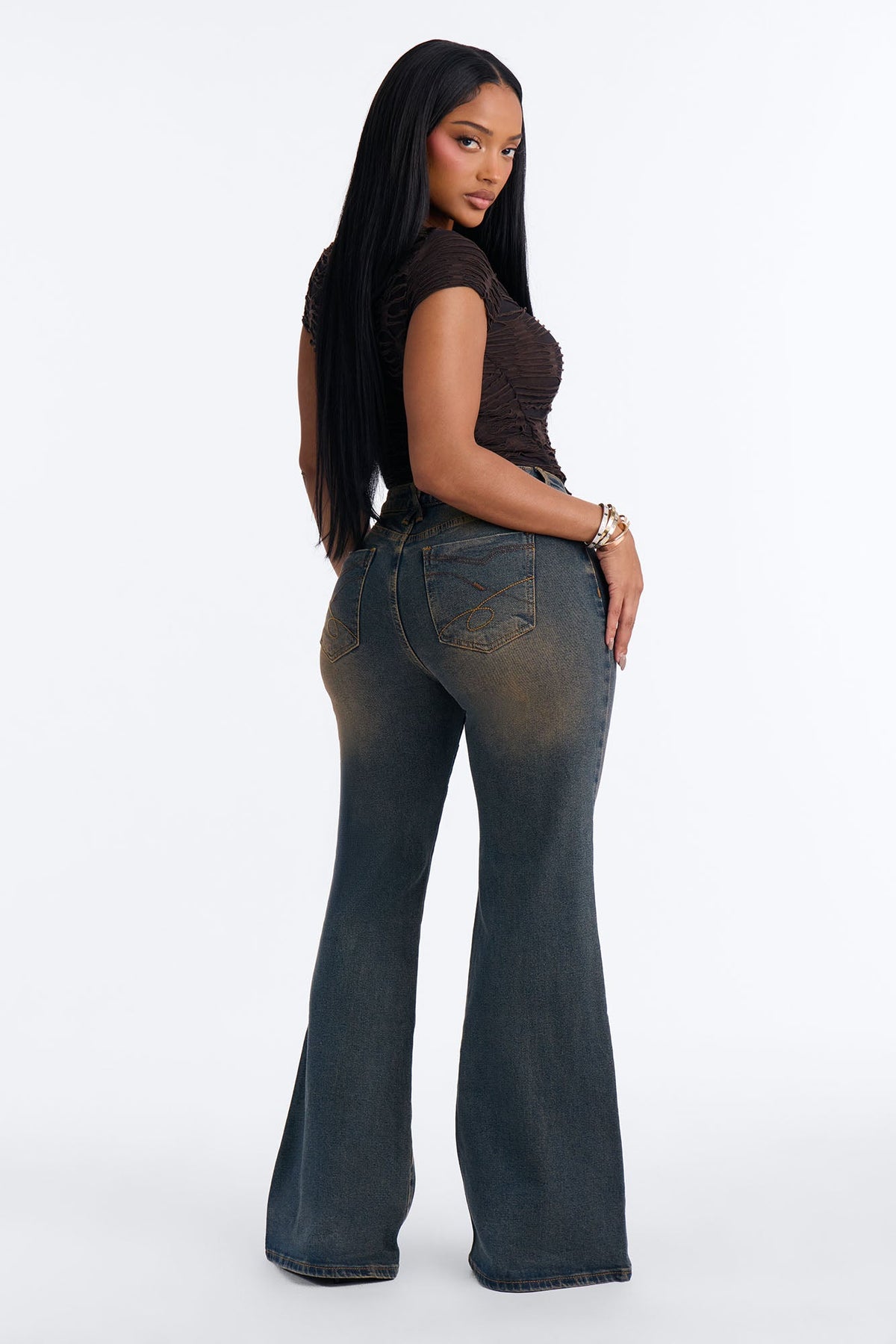 Give Me Reasons High Rise Flare Jeans - Vintage Wash